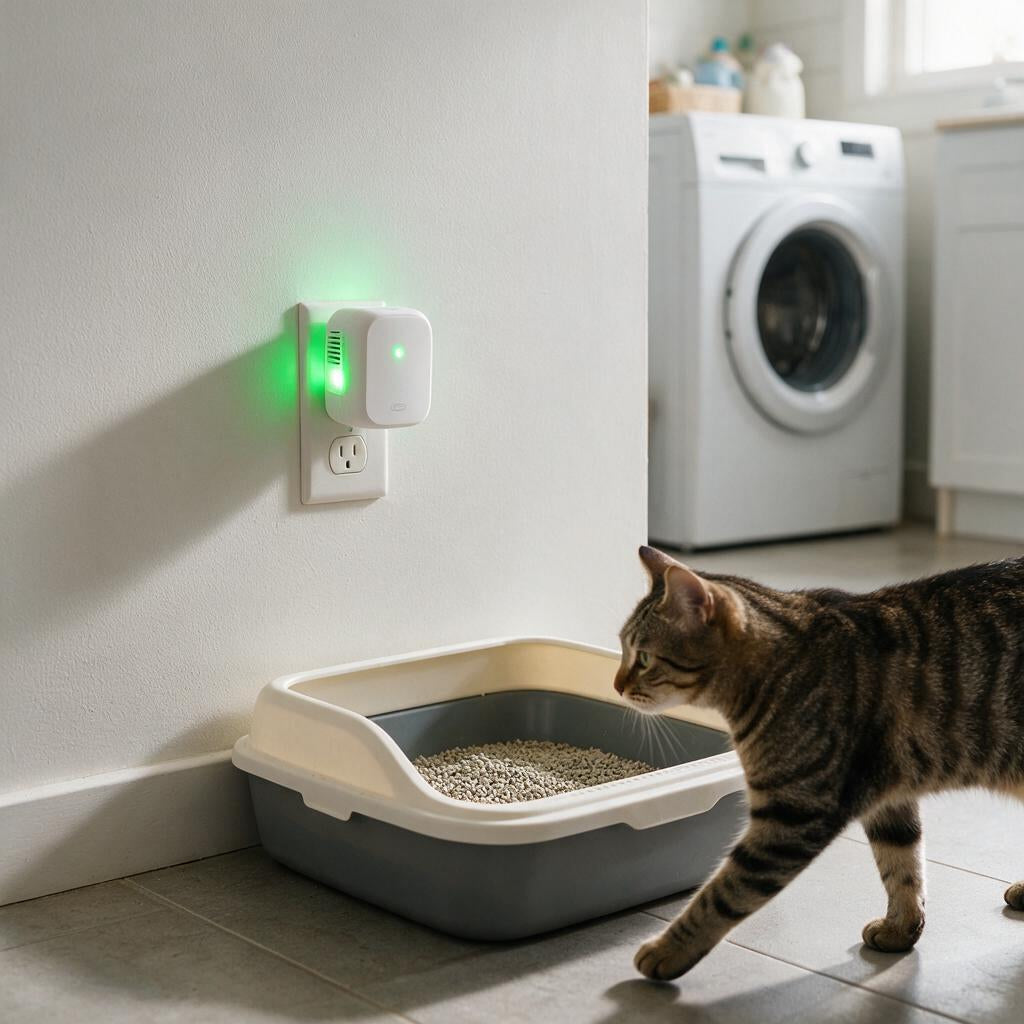 PurePlug™ Ion Air Purifier — cat (AI render placeholder, replace with real photos)