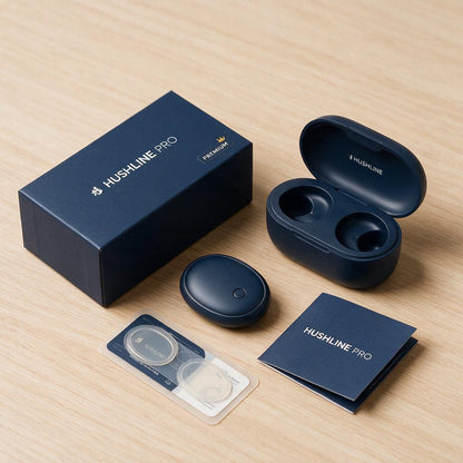 Hushline Pro™ — Retrains the Muscles Behind Snoring — box (AI render placeholder, replace with real photos)
